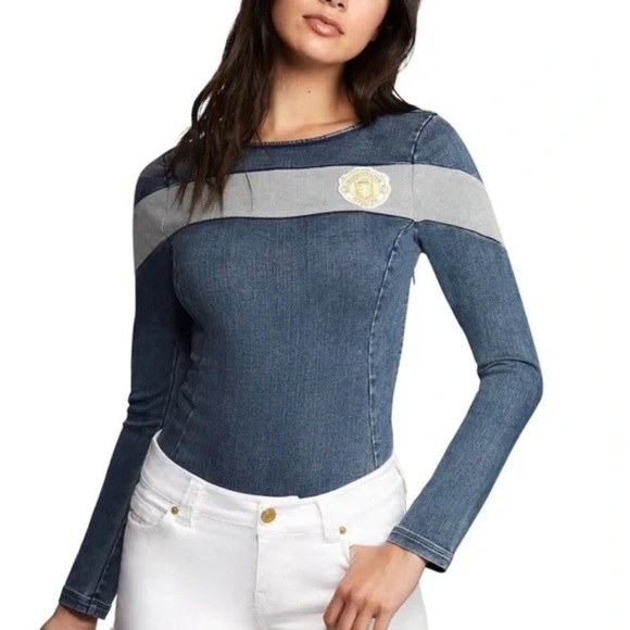 True Religion New With Tags Manchester United Indigo Long Sleeve Bodysuit XS - Picture 2 of 10